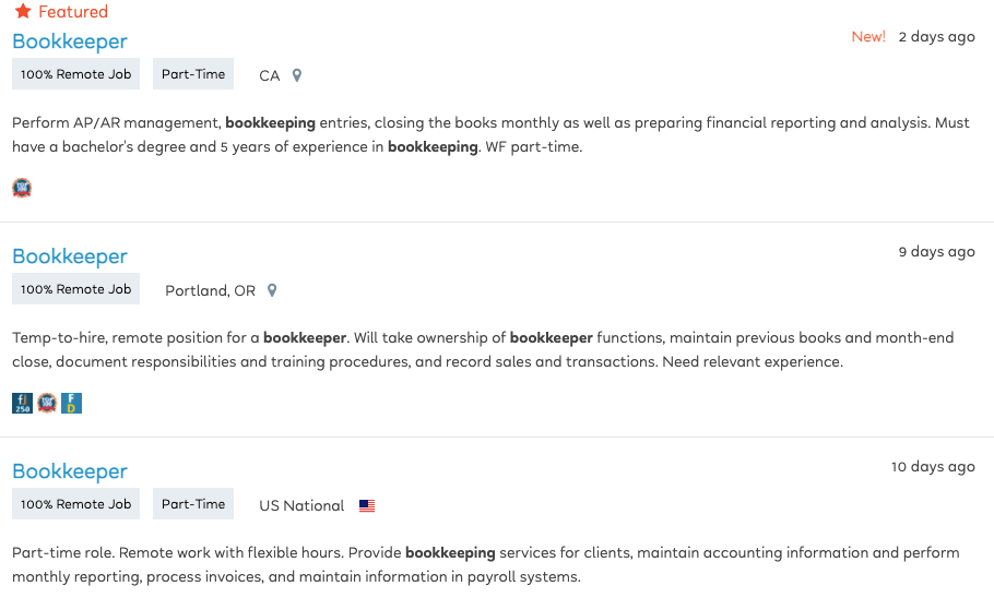 FlexJobs Bookkeeping Jobs